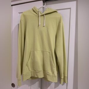 Old Navy Men's Pastel Yellow Hoodie Sweater